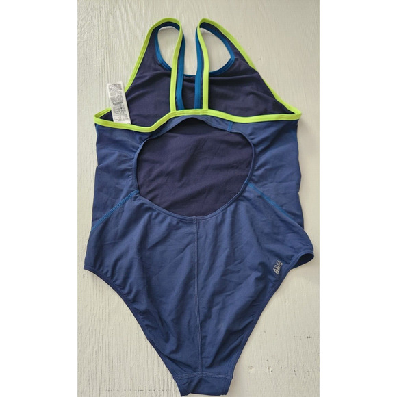 Nabaiji Women Large One Piece Navy Open Back Swimwear - Picture 5 of 11